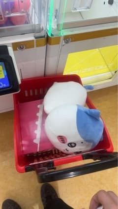 大きめ ぬいぐるみ 白/青 動物キャラクターのサムネイル
