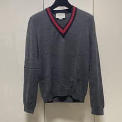 グッチ Vネックセーター Sサイズ ニット グレー - メルカリ