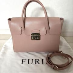 【FURLA】メトロポリス ハンドバッグ ピンク メトロポリス ミニ チェーンショルダーバッグ レザー ピンク フルラ