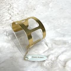 未使用品タグ付き DAVID AUBREY ゴールド バングル ブレスレット 
