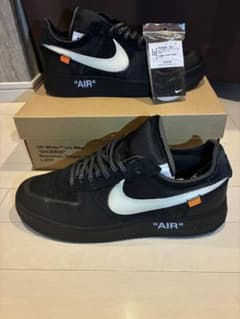 Off-White x Nike Air Force 1 ブラック　黒タグ付き