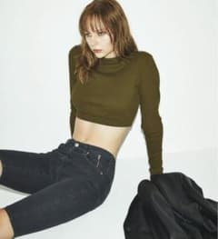 Tシャツ(長袖/七分) Juemi / Snap Ring Ribbed Mock Neck Top juemi Snap Ring Ribbed Mock Neck Top - メルカリ
