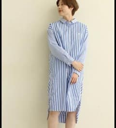 【値下げ】5,600→4900円  PAR ICI ストライプ ワンピースのサムネイル