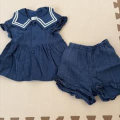 ネイビー セーラー襟 ベビー服 セットのサムネイル