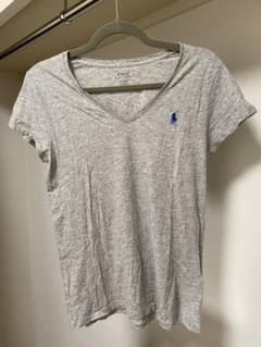 【美品】Polo Ralph Lauren グレー Vネック Tシャツ Mのサムネイル