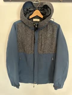 ⁠【良品】ラモンド 60/40×ツイード切替 中綿マウンテンパーカー 紺のサムネイル