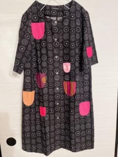 marimekko マリメッコ ひざ丈ワンピース 38 イロイネンタッキのサムネイル