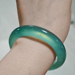 極上の水頭】天然石 天青凍 バングル 55.8mm 翡翠 氷質 希少一点物