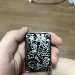 Zippo オイルライター 鯉 桜柄 ブラックのサムネイル