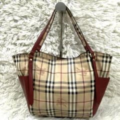 美品】Burberry PVCレザー トートバッグ 大容量 A4 肩掛け - メルカリ