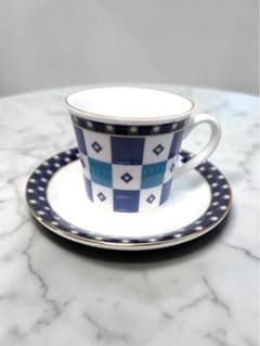 WEDGWOOD アフロディーテ デミタスカップ＆ソーサー ブルー ゴールド