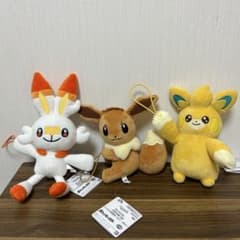 포켓 몬스터 그라부라린 봉제인형 이브이 히바니 파모트 3종