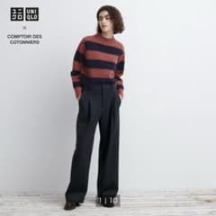 新品未使用！UNIQLO ブラッシュドジャージータックワイドパンツのサムネイル