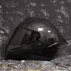 新品 カーボン柄 ダブルシールド 内蔵サングラス フルフェイス