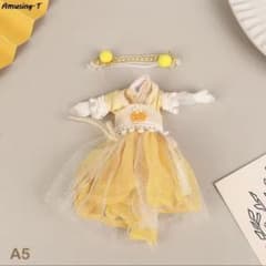ドール漢服(チャイナドレス)黄【新品、未使用】のサムネイル