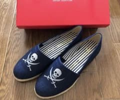 neue marche スカル刺繍 デニム スリッポン　エスパドリーユ 23.5のサムネイル