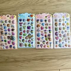 ぷくぷく　ぷっくりシール　3Dシール　4枚セットのサムネイル