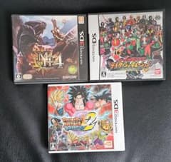 3DS DSソフト 3本セット【️モンハン 仮面ライダー ドラゴンボール