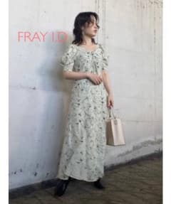 FRAY I.D＊ ラインフラワースリーブタックワンピースのサムネイル
