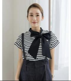 新品】トレフルプラスワン TRÈFLE+1 リボンTシャツ ボーダー - メルカリ