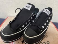 【タグ付き美品】　コンバース （23.5） 厚底スニーカー　チャンキーライン　黒のサムネイル