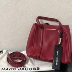 保存袋付きMARC JACOBS レザー ショルダーバッグ レッド