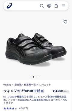 asics ウィンジョブ CP311 安全靴 ローカット 3E相当のサムネイル