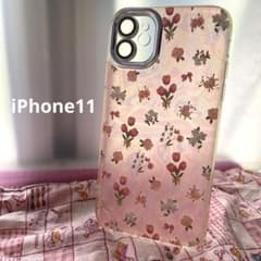 iPhone11スマホケース/花柄/ピンク（ソフト）のサムネイル