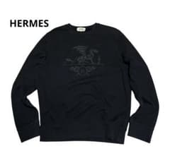 HERMES EX-LIBRIS DRAGON スウェット レザー刺繍 - メルカリ