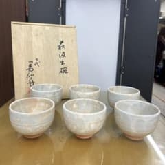 No.72萩焼 湯呑み 6客セット 木箱入りのサムネイル