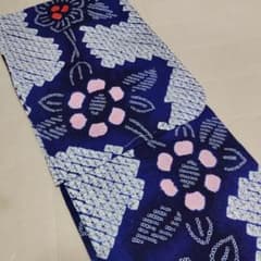 浴衣 有松鳴海絞り ピンクの花びらと赤い花芯 - メルカリ