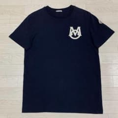 最新〔極美品〕モンクレール　ロゴ　ネイビー　Tシャツ　M 国内正規品 5S618 最新〔極美品〕モンクレール ロゴ ネイビー Tシャツ M 国内正規品