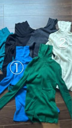 長袖ニットセーター 2点セットのサムネイル