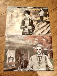 【進撃の巨人】進撃の日田／クリアファイル リヴァイ&エルヴィン&ハンジ+おまけのサムネイル
