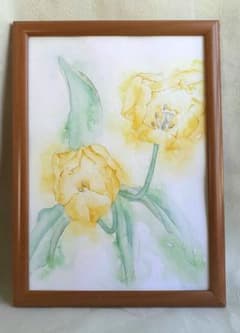 黄色いチューリップ Ｂ５　原画　水彩画のサムネイル