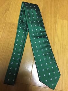 鎌倉シャツ ネクタイ グリーン 小紋 未使用のサムネイル