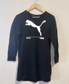 PUMA プーマ スウェットワンピース ブラック Sサイズ 長袖 ワンピのサムネイル