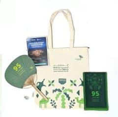 【最安✨ 6点】万博 サウジ トート ピンバッジ うちわ スカーフ ペーパー×2 大阪万博 サウジアラビアナショナルデー・トートバッグ•団扇