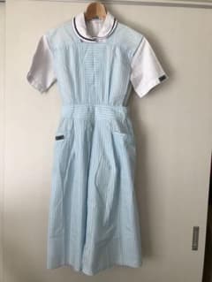 エプロンのみ　ストライプ柄 (水色)ナガイレーベン× kansaiのサムネイル
