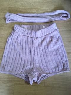 epine cable knit 2way short pants pinkのサムネイル