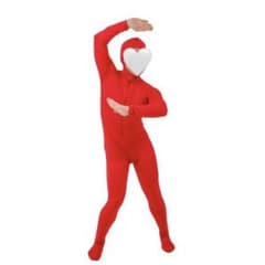 全身タイツ　赤　男女兼用　ハロウィンコスプレ　披露宴　余興のサムネイル