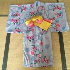 子供用 浴衣☆ 朝顔柄で涼しげ♪ 130cmのサムネイル