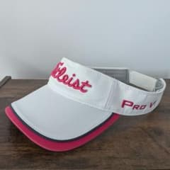 Titleist サンバイザー　ホワイト/ピンク　ゴルフ　タイトリストのサムネイル