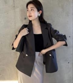 anuans エアリーシアージャケット チャコールグレー S完売品 - メルカリ