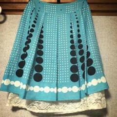 ★ぱなり様専用★レトロ ドット柄 水色スカート ♡古着屋さんで購入♡ 夏用のサムネイル