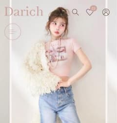 ダーリッチ レディフォトコンパクトTシャツ ピンクのサムネイル