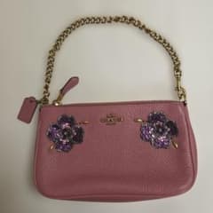 COACH ポーチ ピンク レザー チェーンストラップのサムネイル