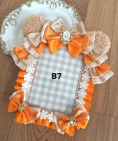 【246】 デコ硬質ケース　オレンジくま　B7のサムネイル