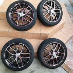 【着払or引取】軽自動車　ホイール&タイヤ４本セット　中古　165/50R15 着払or引取】軽自動車 ホイール&タイヤ4本セット 中古 165/50R15