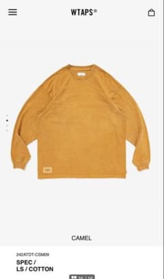 WTAPS 24AW SPEC LS COTTON CAMEL サイズM - メルカリ